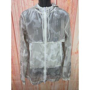 Under Armour Mens Loose Fit Windbreaker Hoodie Large Nylon Camouflage